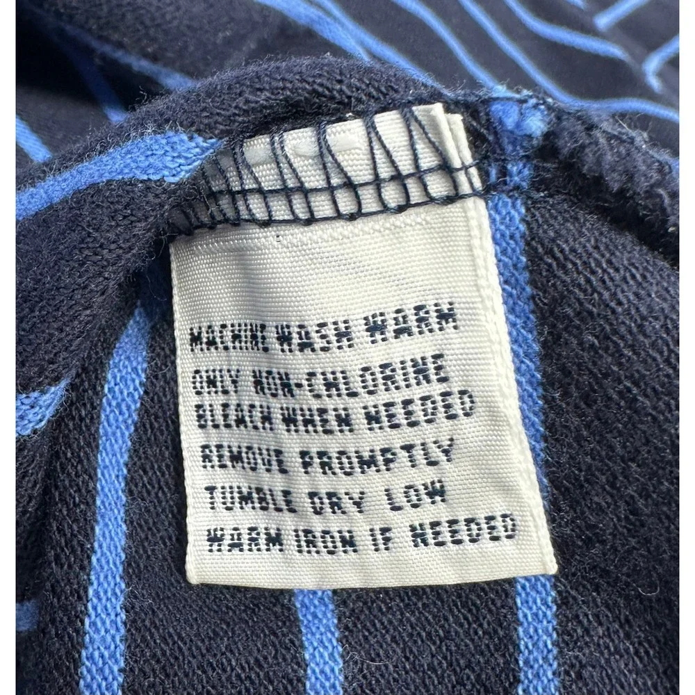Polo Ralph Lauren Mens XXL Custom Fit Navy Blue Striped‎ Short Sleeve Polo Shirt
